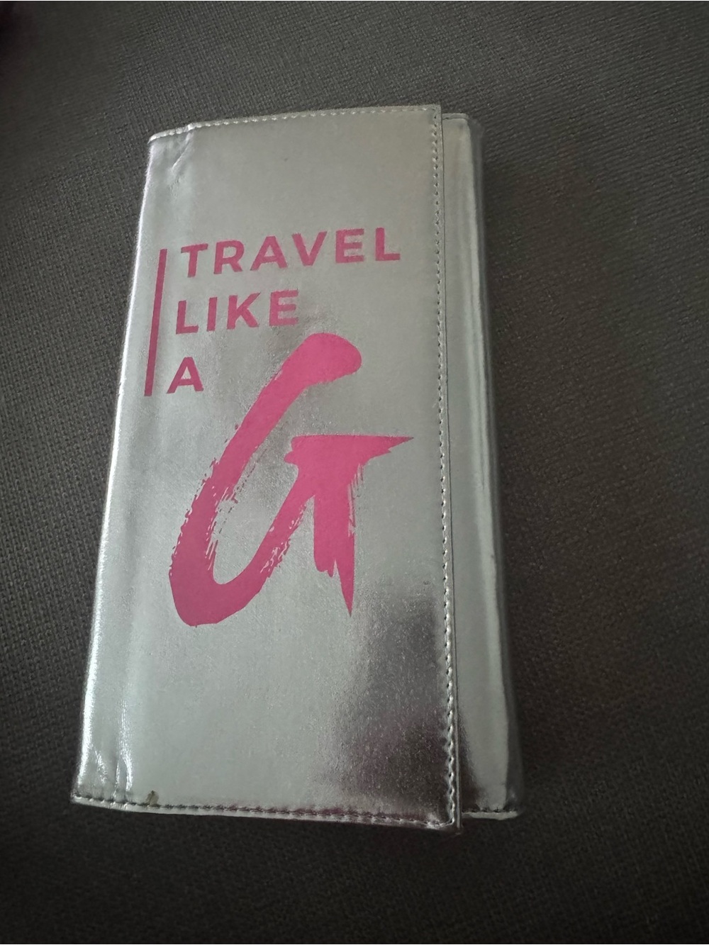Silver and Pink Travel Passport